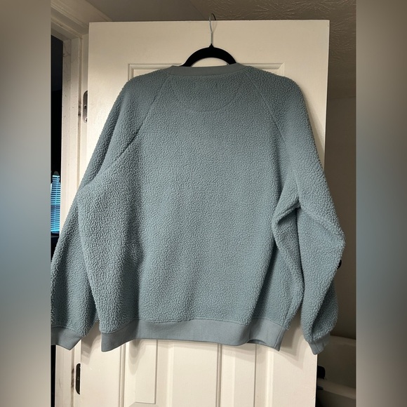 Madewell (Re)sourced Sherpa sweatshirt Sage Size M - Picture 9 of 10